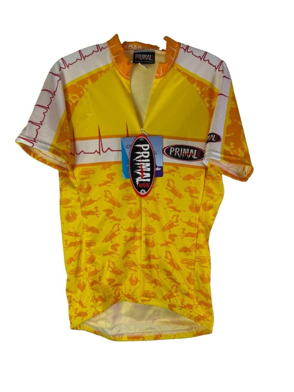 New Primal Cycling Jersey Heart Beat Animal Quarter Zip